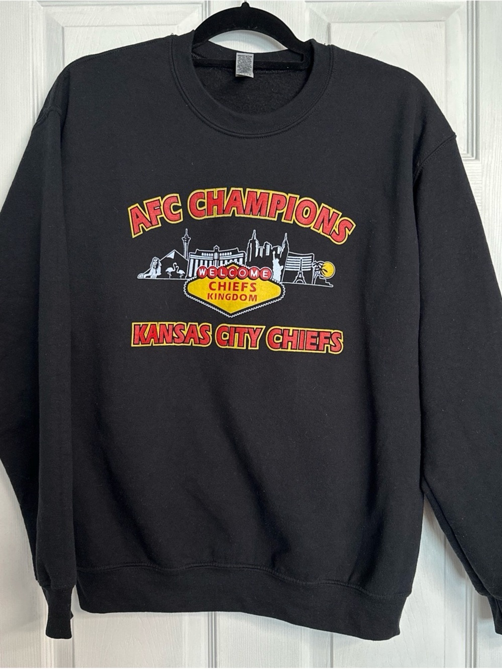 Gildan Black Kansas City Chiefs AFC Champions Crewneck